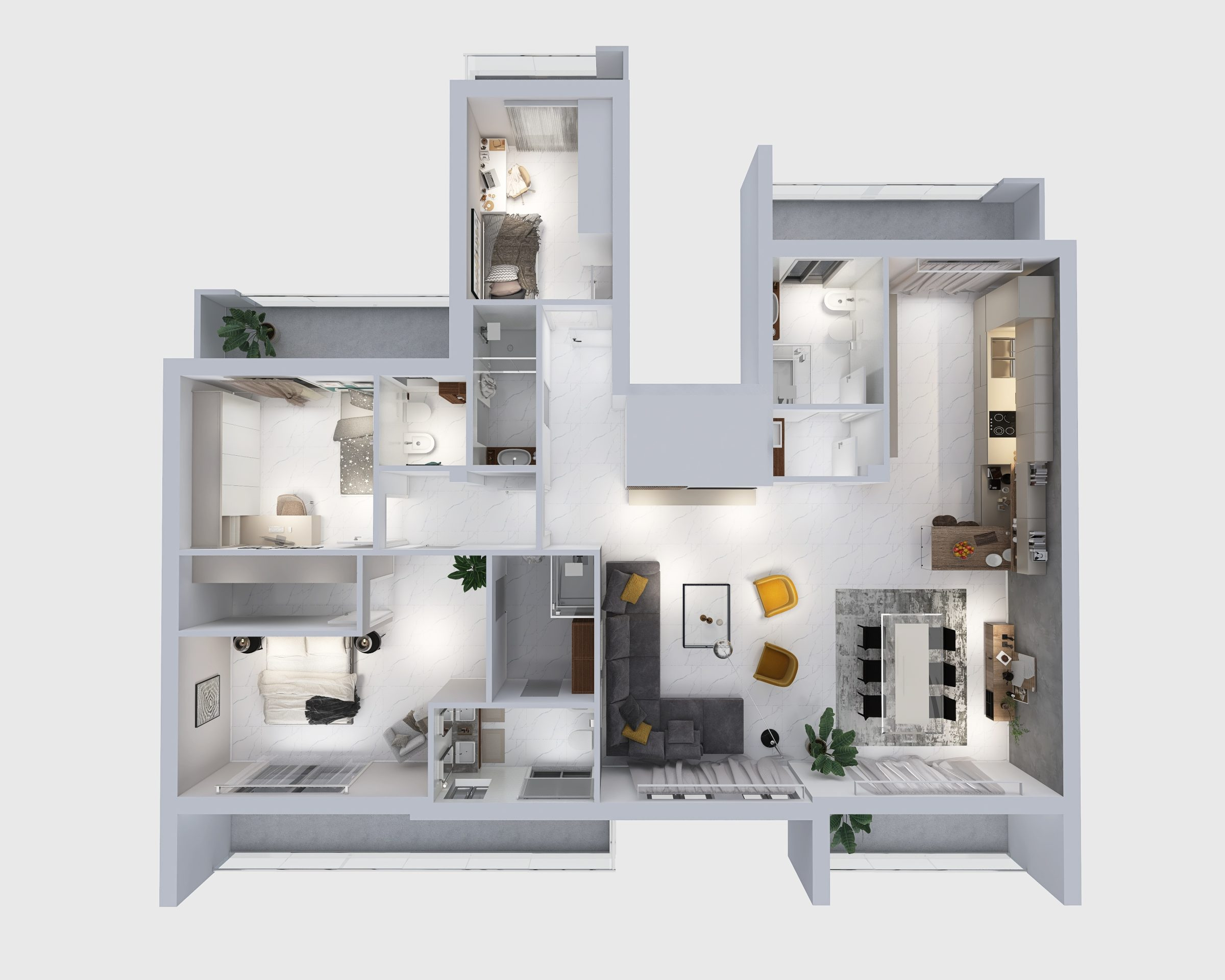 Planimetria 3D creata da IoFaccioRender.it