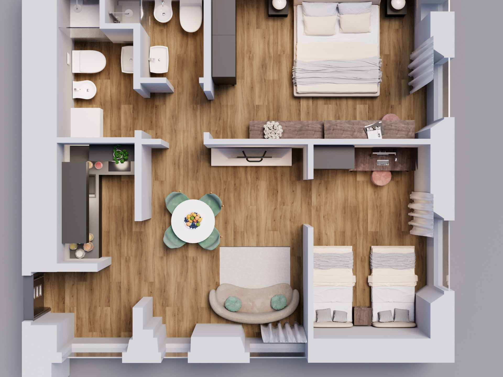 Planimetria 3D creata da IoFaccioRender.it