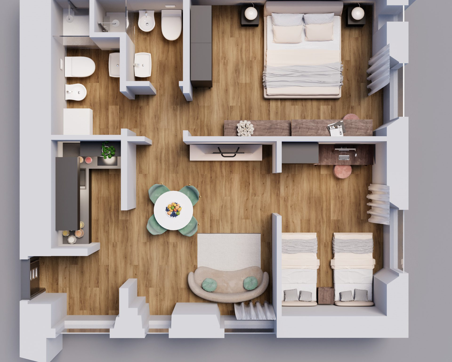 Planimetria 3D creata da IoFaccioRender.it