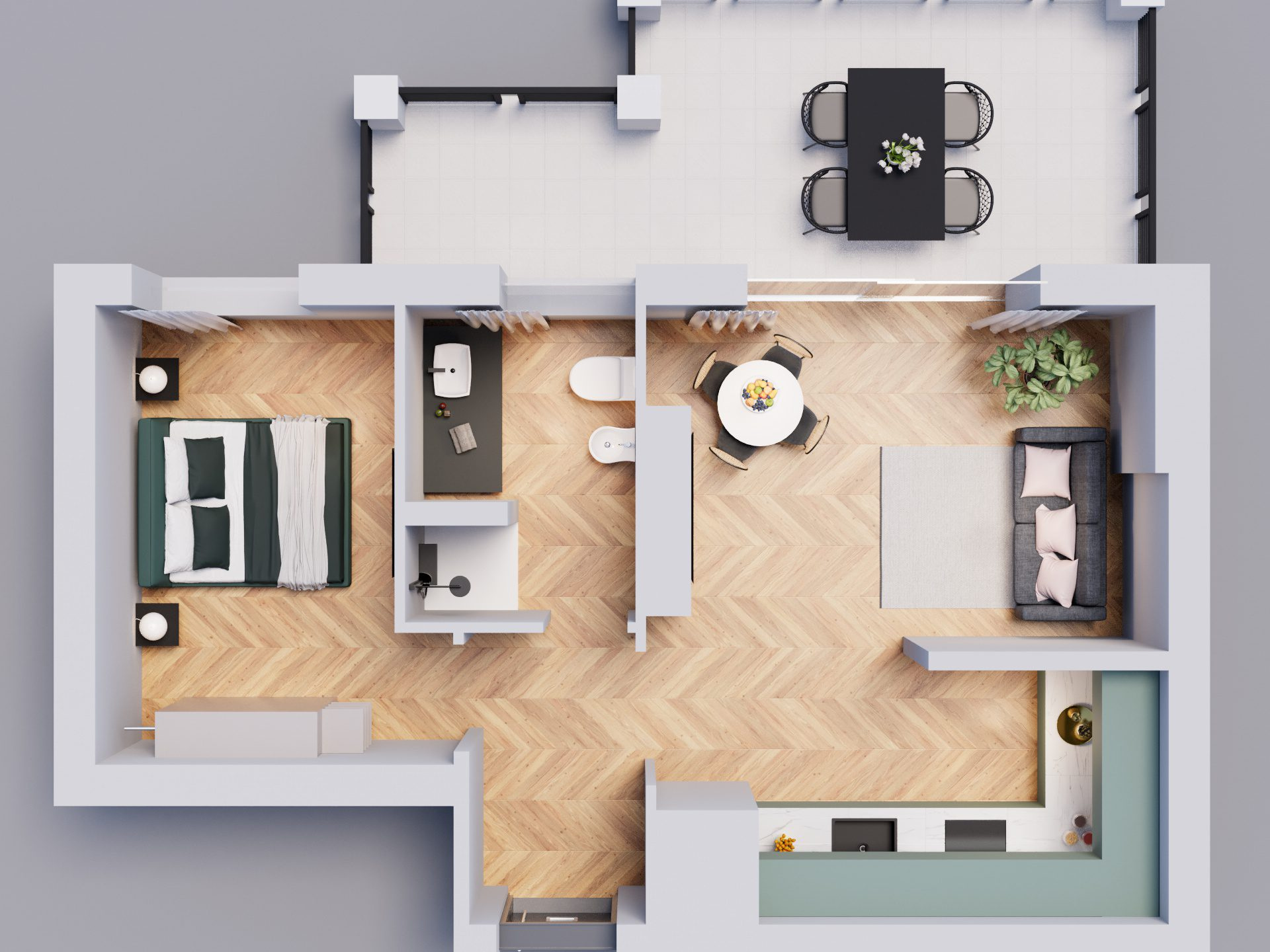 Planimetria 3D creata da IoFaccioRender.it
