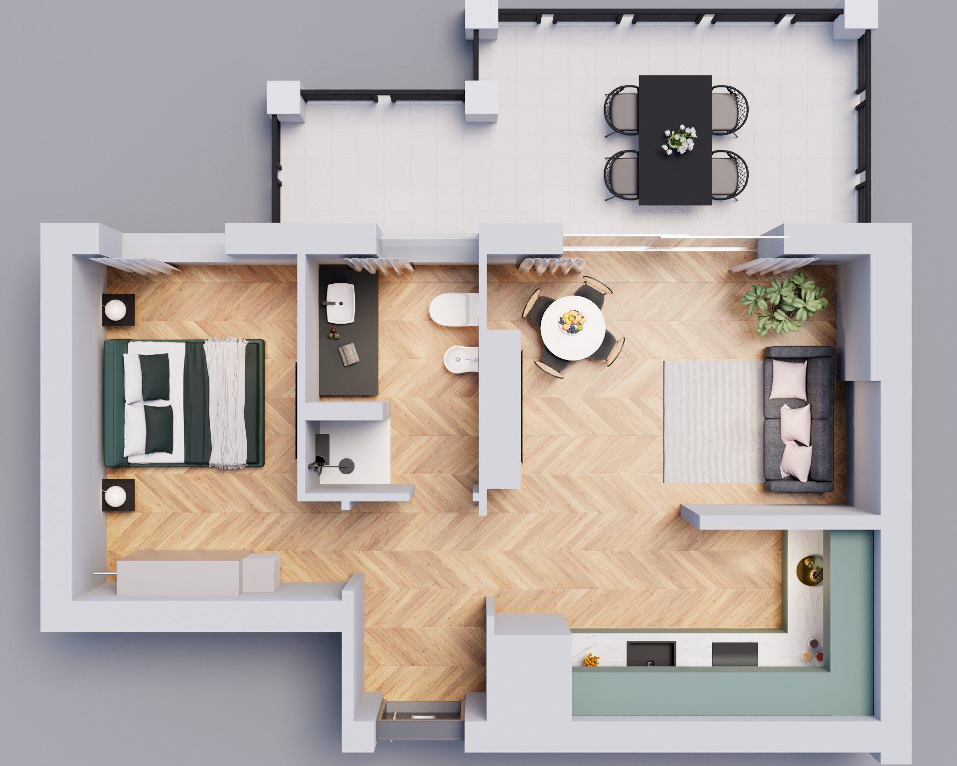 Planimetria 3D creata da IoFaccioRender.it